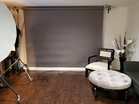 Backdrop end of studio